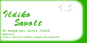 ildiko savolt business card